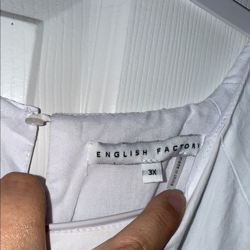 English Factory White Asymmetrical Dress - Picture 2 of 3
